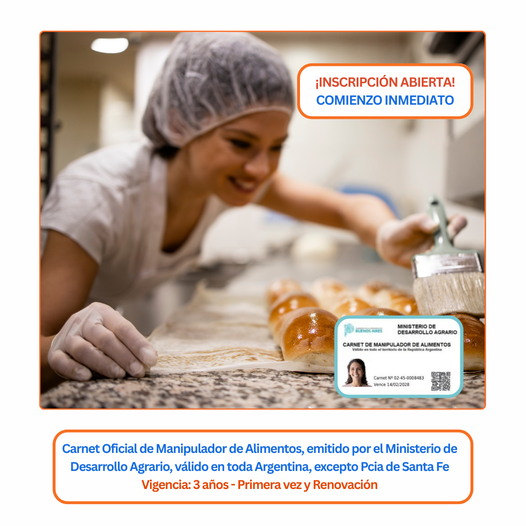 Curso de Manipulador de Alimentos + (CARNET OFICIAL)
